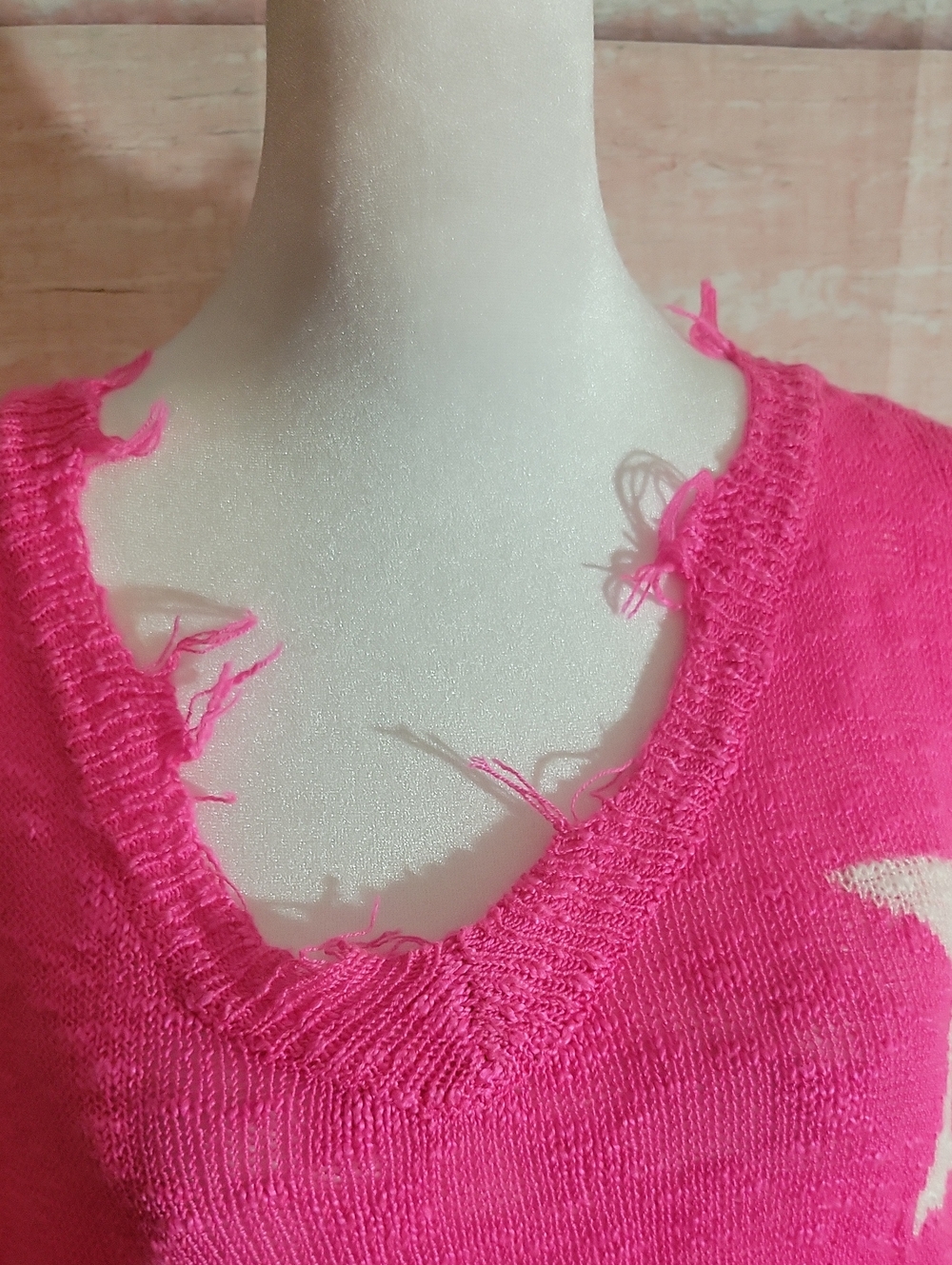 Adora Pink Star Sweater - Picture 2 of 8